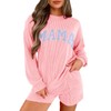 Opemiby Womens Ribbed Pajama Sets Long Sleeve Top and Shorts
