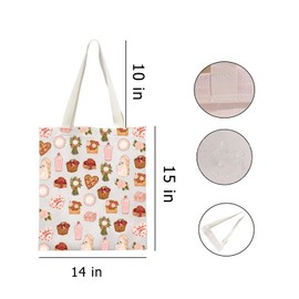 VAMSII Romantic Picnic Tote Bag Camping Lover Gift Heart Shaped Pizza Shopping Bag for Picnic Lovers, Heart Shaped Pizza