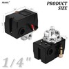 FBANG Air Compressor Pressure Switch Control Valve 95-125 PSI Horizontal