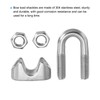 PATIKIL 3/8" / 10mm Wire Rope Cable Clip Clamp, 4Pcs