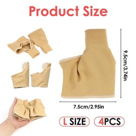 Anrbb 4 Stück Hallux Valgus Schutz Bandage, Hallux Valgus Schiene Korrekturbandage, Zehenspreizer Hallux Valgus mit Silikonpads für Männer und Frauen, Hallux-Valgus Zeh Bandage für Fußpflege