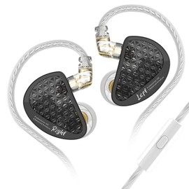 KZ AS16 Pro 8 Balance Armatures - Auriculares intrauditivos Pro HiFi IEMs para grabación de estudio, sonido estéreo, auriculares para juegos, posicionamiento en los oídos con micrófono cableado (negro, con micrófono)