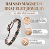 RainSo Women Pure Copper Magnetic Bracelets Adjustable Design with Display