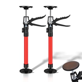 2Pack Cabinet Jacks for Installing Cabinets, Adjustable Support Pole 20" to 45" Premium Steel Support Rod, Third Hand Tool for Installation for Drywall Jack& Cargo Bars, 132 LB Capacity