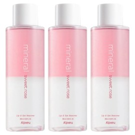 APIEU Mineral Large Capacity Sweet Rose Lip & Eye Remover, 250ml, 3 pcs / 어퓨 미네랄 대용량 스윗로즈 립앤아이 리무버, 250ml, 3개