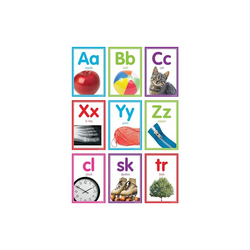 Teacher Created Resources Colorful Photo Alphabet Cards Bulletin Board Set,