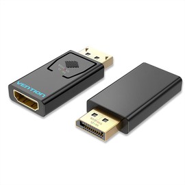 Vention Adaptador DisplayPort DisplayPort a HDMI | Macho A Hembra │ Audio Convertidor para Ordenador HDTV Proyector Portátil
