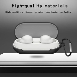 YAODLE Case Compatible with Sony WF-C500 Protective Case, Shockproof Soft Case, with Carabiner, Anti-Fingerprint, Anti-Abrasion (Blue)