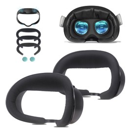 3-Pack Breathable Foam Face Pad & Sweat-Proof PU Leather & Ice Silk Cotton VR Face Cushion for Meta Quest 3S – Comfortable Replacement Face Pad & Interface for Oculus Quest 3S Face Bracket