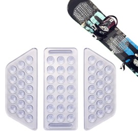Set of 3pcs Stomp Pad, Clear Anti-Slip Snowboard Stomp Pads Snowboard Grip Pad for Snowboarding