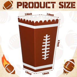 Funtery 24 Pcs Party Popcorn Boxes Popcorn Bags Buckets Container Holder Sport Party Favors for Sport Party Supplies Decorations