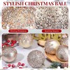 Syhood 12 Pieces Glitter Christmas Ball Ornaments Rhinestone Sequin Christmas
