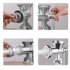 Meat Grinder Small Aluminum Alloy Composite Wood Incisive Blade Silver