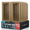 VOISEN Floor Register 4x10, 10 Pack Black Floor Register Vents,Heavy