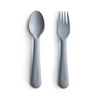 mushie Flatware Fork and Spoon Set for Kids | Made