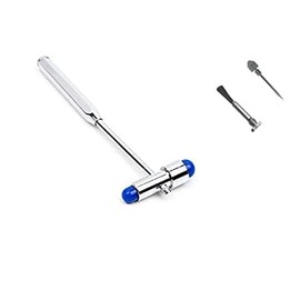 Babinsky Buck Hammer, Neurological Reflex Hammer, 7 inch, With Brush & Needle (Red) (Blue)
