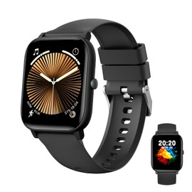WISFREAST Smartwatch for Men Women,1.85'' HD Smartwatches with Bluetooth Calling, Notification Alerts, Heart Rate/Sleep Monitors, Customizable Watch Faces, and Music & Photo Controls