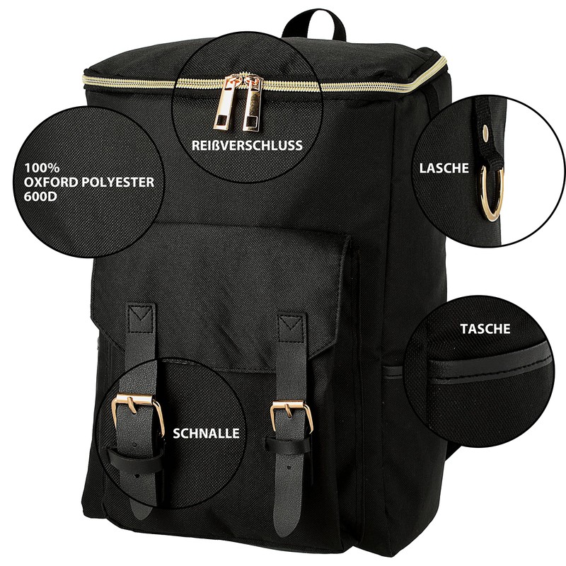 Cepewa Thermal Backpack | Black Polyester 600D 28 x 41