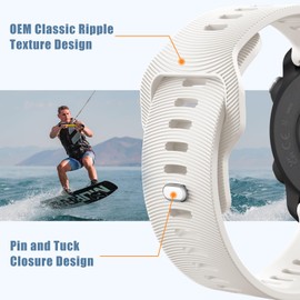 Negatta Compatible with Garmin Forerunner 245 Band Forerunner 55 Band/Venu Sq Watch Band/Vivoactive 3 5 Watch Bands, 20mm Quick Release Sport Silicone Strap for Garmin Watch Band