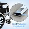 Wheelchair Brake Handle Extenders for 5/8" Tips - Flat Wheel