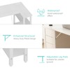 Lufeiya White L Shaped Computer Desk with Drawers & Storage