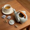 Bicuzat Ceramic 3D Cartoon Elephant Shaped Teapot, Coffee Pot, Tea