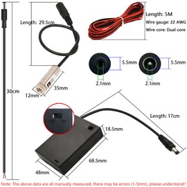 CTRICALVER Laser Module Adjustable Focal Kit, Industrial Laser Module Diode 3-5V 2.1mm DC Plug 405nm +Power Supply kit (Light Source Shape: Purple Cross)