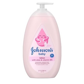 Johnson's Baby - Loción con aceite de coco, aloe vera y vitamina B5, hidratación de 72 horas, hidratante para la piel, hipoalergénica, segura para recién nacidos, protege contra la sequedad y