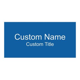 Custom Name ID Tags, Name Badges, Magnet Backing - (1.5" x 3", Blue)