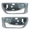 Door Handle Inside Gray Chrome Left & Right Pair Set