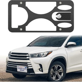 No Drill Front License Plate Bracket Mount Kit Compatible with Toyota RAV4 2013-2023 | Installs in Seconds，Front Bumper License Plate Mounting Kit