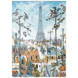 MyPuzzle Eiffel Tower - Jean-Jacques Loup - Cartoon Classics - Premium 500 Piece Puzzle - MyPuzzle Special Collection by Heye Puzzle