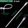 QYIMLI 200pcs Zip Tie with Screw Hole, 8 inch Automotive