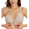 Lemorosy Full Coverage Front Closure Posture Bra Wirefree Unpadded Back