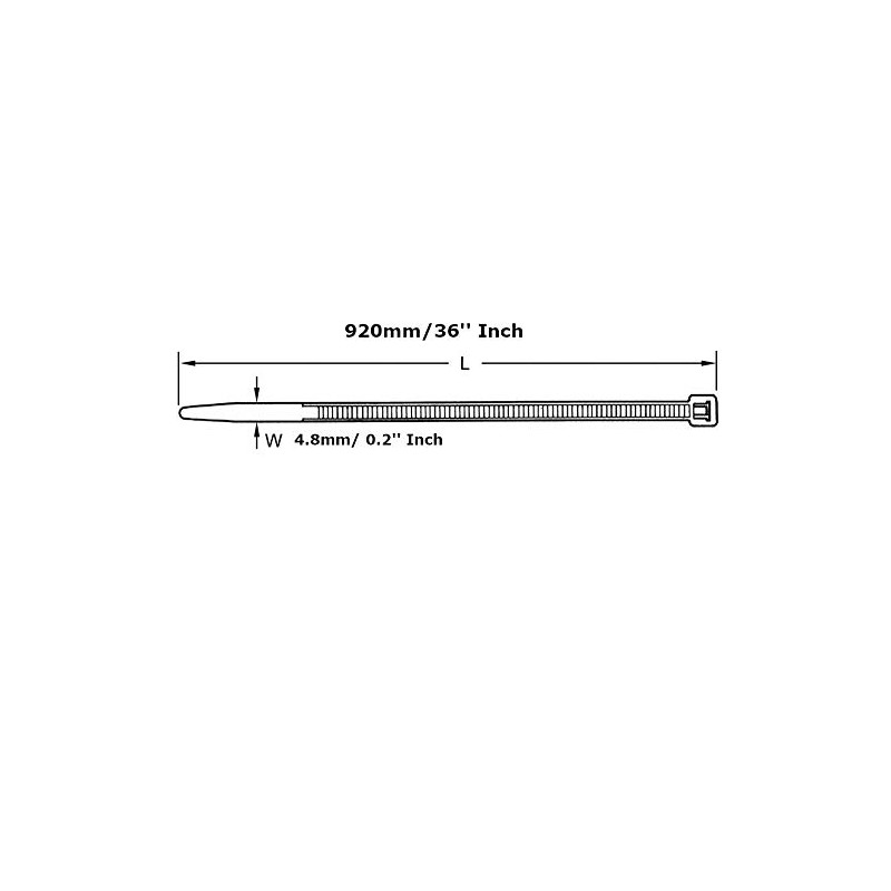 On1shelf Standard Cable Ties - 920mm x 4.8mm Cable Ties