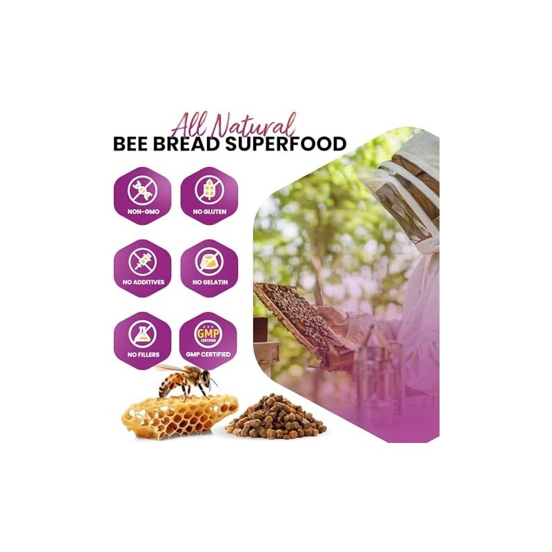 HONEYBEEZONE- Suplemento de Pan de Abeja 100 Natural Pan de