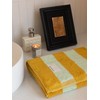 Autumn Citrus Striped Bath Towel,100% Combed Cotton,Soft Absorbent