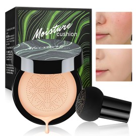 Ursoulney Mushroom Head Air Cushion CC Cream - BB Cream Face Makeup Foundation, Moisturizing Concealer Brighten Long-Lasting, Even Skin Tone for All Skin Types (Nude, 1 PCS)