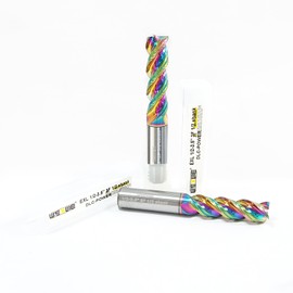 WEXWE Tools 1/2” Extra Long Carbide Square End Mill for Aluminum, Copper Alloy, Plastic, 3.5" Overall Length End Mill Bits, 3 Flute HRC 62 Deg DLC Coating, CNC Router Bits 1/2 Shank (1/2-3.5" 2PCS)