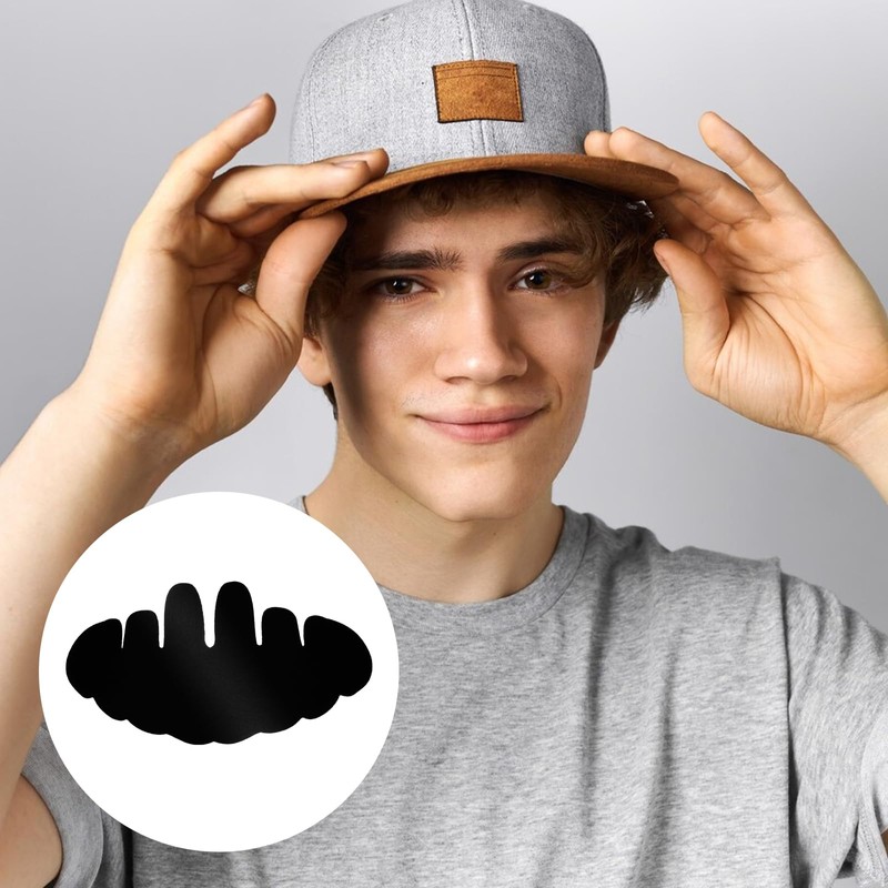 Wanmu Black Baseball Caps Inserts Shapers, Flexible Washable Reusable Hat
