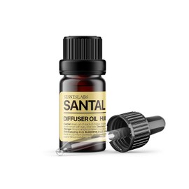 SESNESLABS Aceite Aromático Santal para Difusor 10 ml - Mezcla de Aceites Aromáticos con Sándalo, Ámbar y Vainilla - Aroma Amaderado para Hogar y Oficina