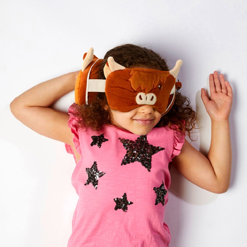 Puckator Relaxeazzz Highland Coo Cow Round Plush Travel Pillow &