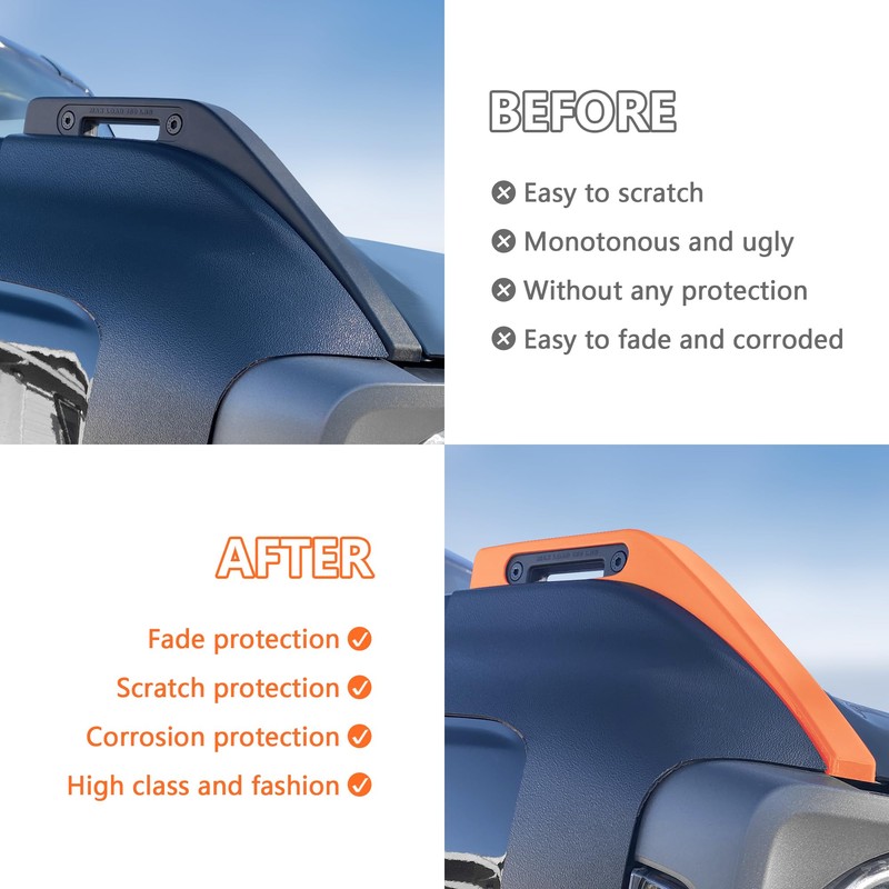 Trim Cover Exterior for Ford Bronco 2021-2026 2/4-Door 2PCS (Orange)
