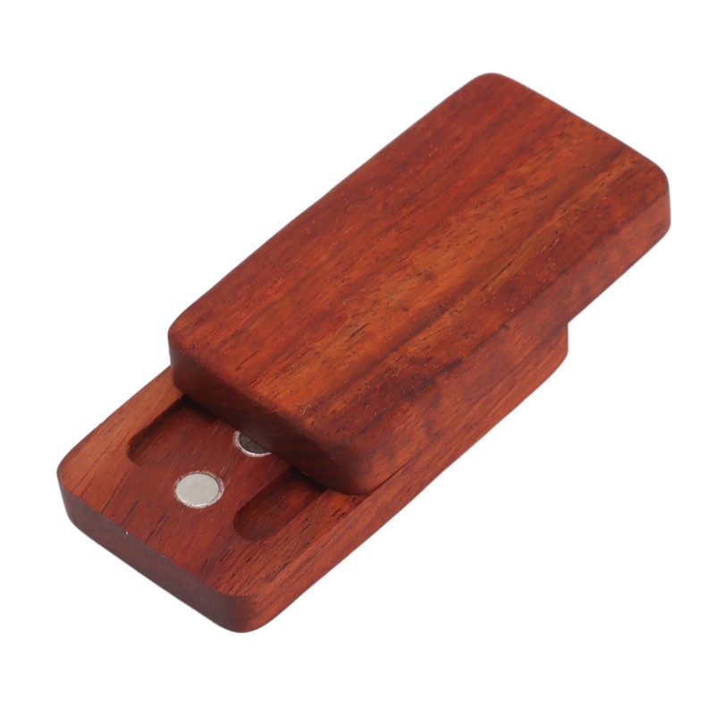 Fidget Slider Red Sandalwood Stress Relief Engraved Fingertip Fidget Slider