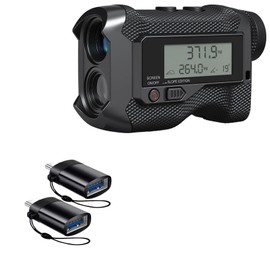 BoxWave Cable Compatible with ACPOTEL Golf Rangefinder PF2 - USB-C to A PortChanger (2-Pack), USB Type-C OTG USB Portable Keychain - Slate Black