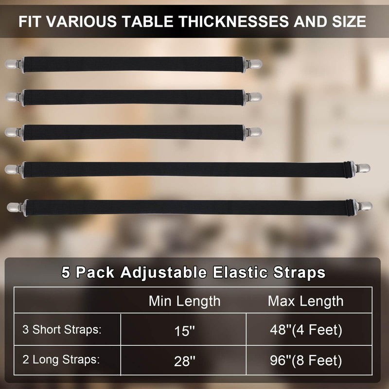 Namubarwa Hidden Strap Tablecloth Clips - Perfect for Picnic Tables