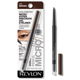 REVLON Revlon Gel Eyeliner, ColorStay Micro Hyper Precision Eye Makeup with Built-in Smudger, Waterproof, Longwearing with Precision Tip, 215 Brown, 0.002 oz