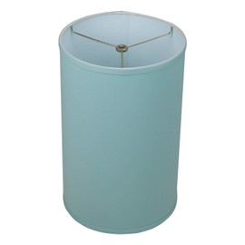 FenchelShades.com 10" Top Diameter x 10" Bottom Diameter 16" Height Fabric Drum Lampshade Spider Attachment (Linen Dusty Blue)