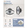 ZMISHIBO Low Profile Ceiling Fans with Lights and Remote, Modern