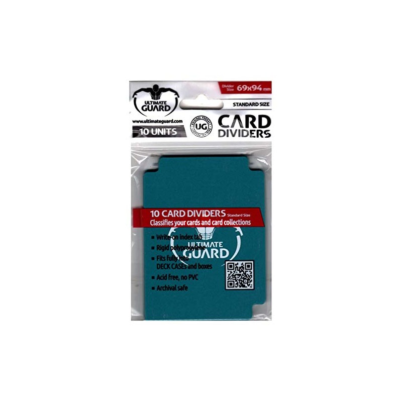 Ultimate Guard Divider Protective Card Sleeves (10 Piece), Light Petrol